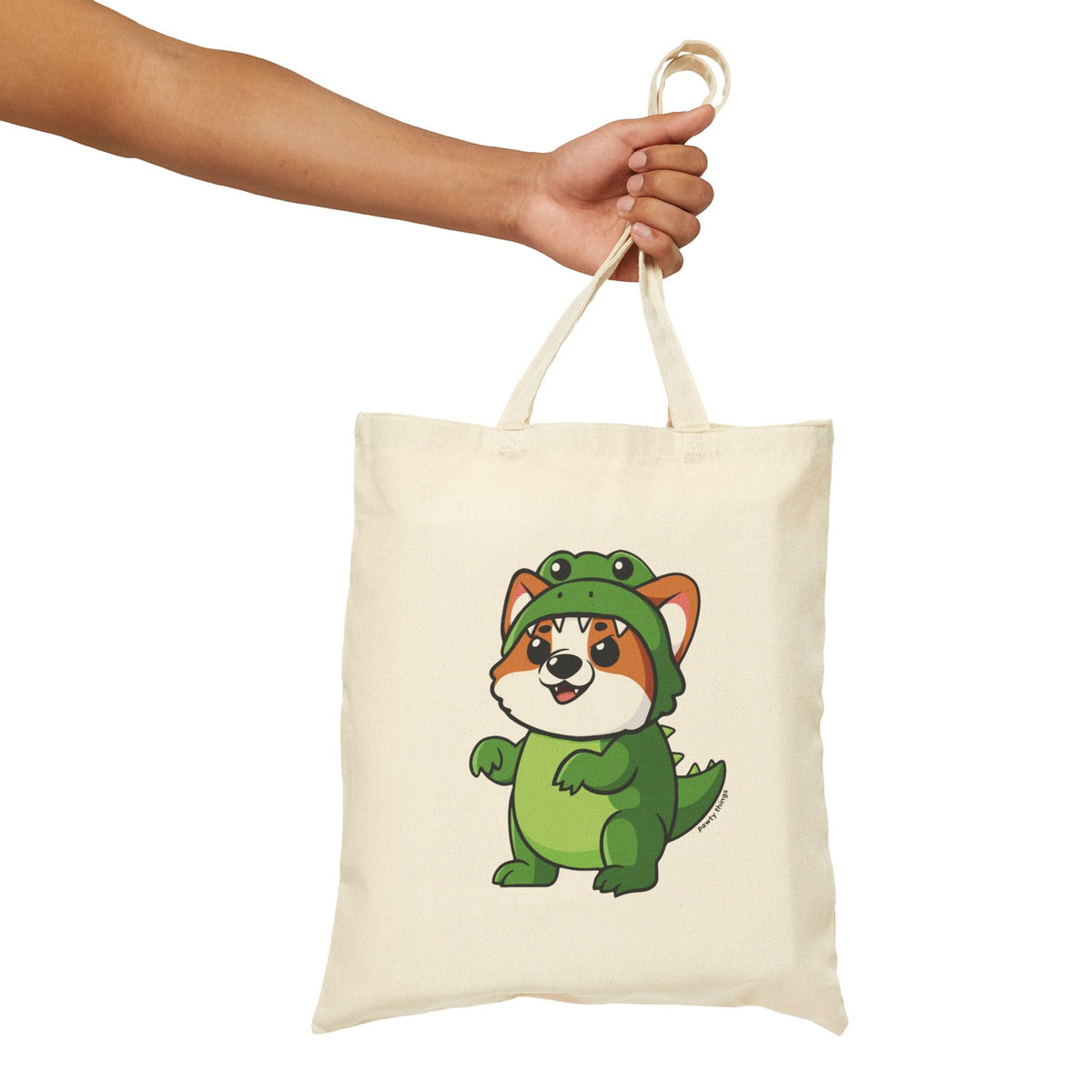 Dino Corgi Tote Bag PAWTY THINGS