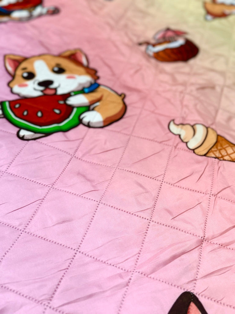 Corgi Picnic/Beach Blanket (Rainbow) - PAWTY THINGS