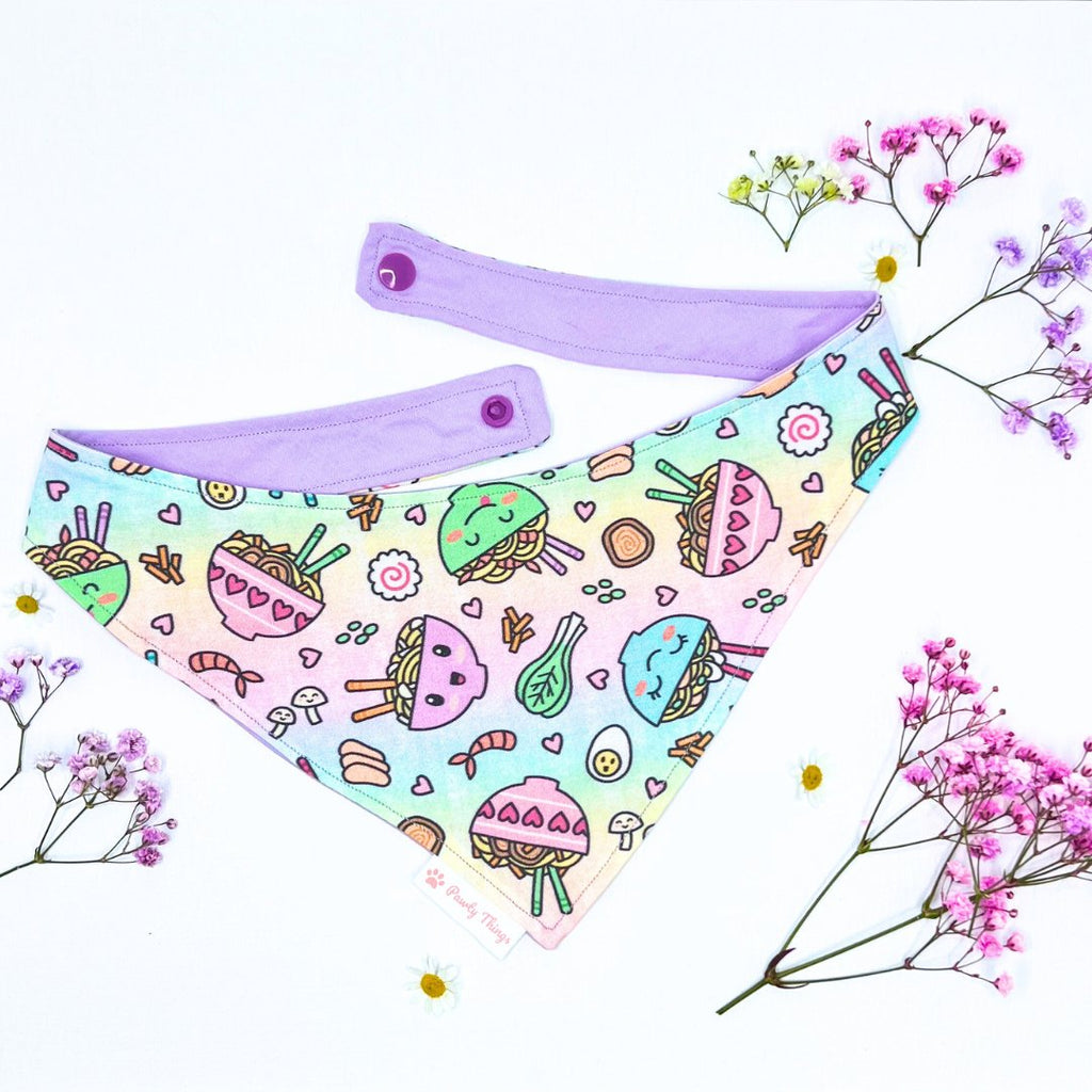 Kawaii Ramen - Tie & Snap Bandana - PAWTY THINGS