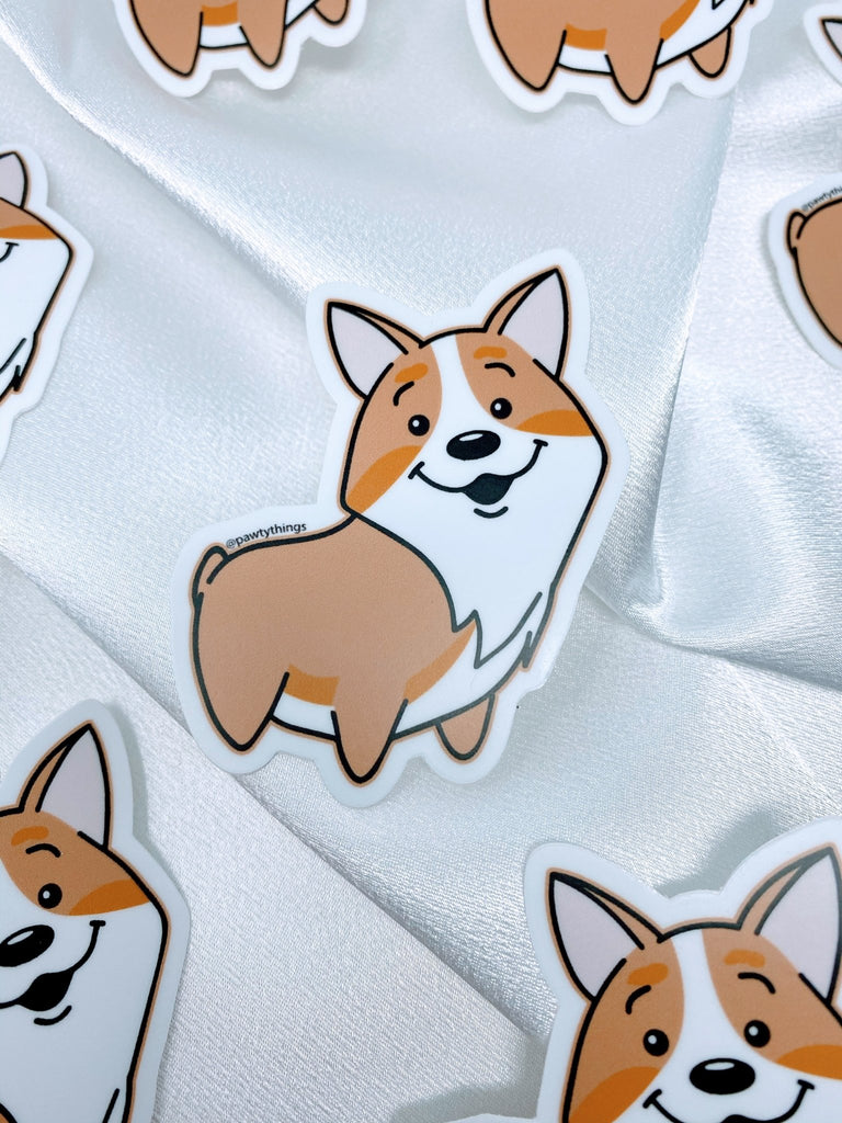 PAWTY THINGS Corgi Sticker - Fawn - PAWTY THINGS